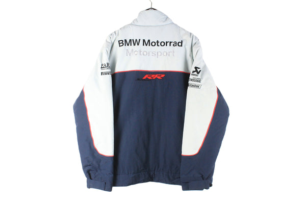 Vintage BMW Motorrad Jacket XLarge big logo Motorsport RR Racing 00s sport style GP moto grand prix Formula 1 