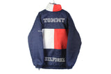 Vintage Tommy Hilfiger Jacket XLarge blue big logo 90's bootleg coat
