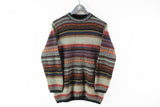 Vintage United Colors of Benetton Sweater Small wool made in Italy Shetland wool soft jumper