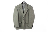 Vintage Harris Tweed Blazer Large gray jacket wool 90s classoc BHS
