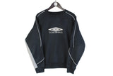 Vintage Umbro Sweatshirt black big logo 90s crewneck UK style