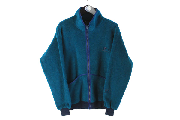 Vintage Helly Hansen Fleece Full Zip Small / Medium blue winter outdoor heavy sweater 90's style
