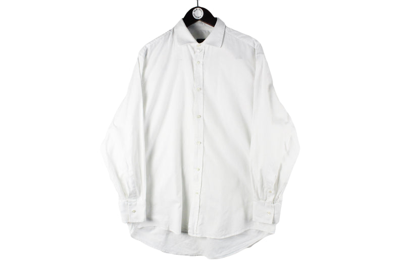Corneliani Shirt white classic collared blouse men's oxford button up