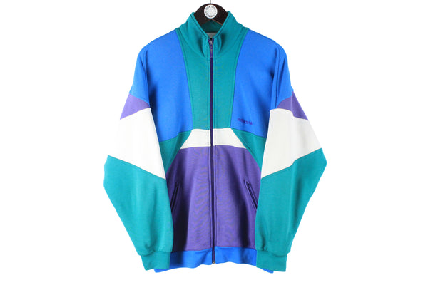 Vintage Adidas Tracksuit Medium purple multicolor 90s retro full zip sweatshirt and sweatpants sport suit track jacket 