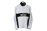 Vintage Bogner Fleece 1/4 Zip Large white black 00s big logo retro style micro-fleece ski sweater