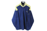Vintage Reebok Fleece 1/4 Zip XLarge blue green 90's retro style sweater 
