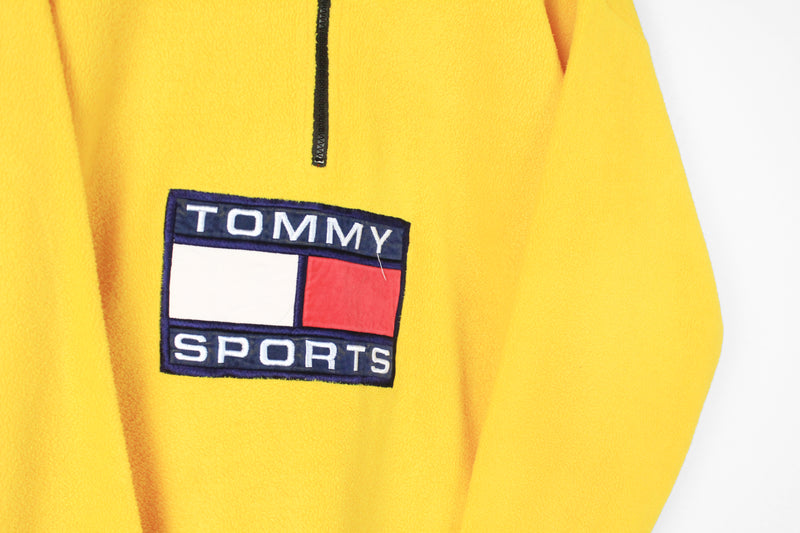 Vintage Tommy Sports Bootleg Fleece Half Zip Small