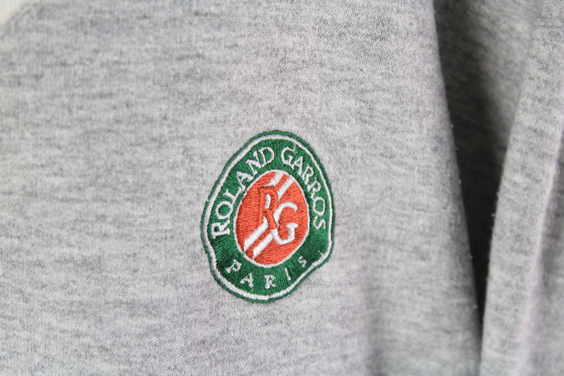 Vintage Roland Garros V-Neck Sweatshirt XLarge