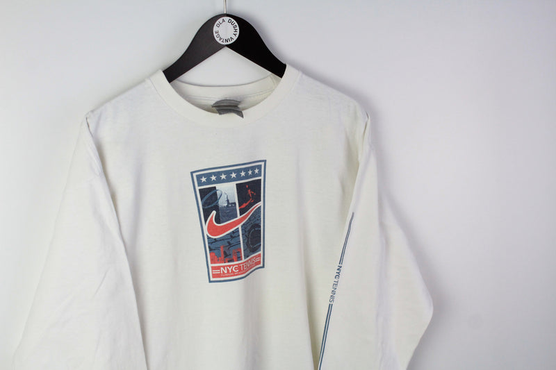 Vintage Nike New York Tennis Long Sleeve T-Shit Large