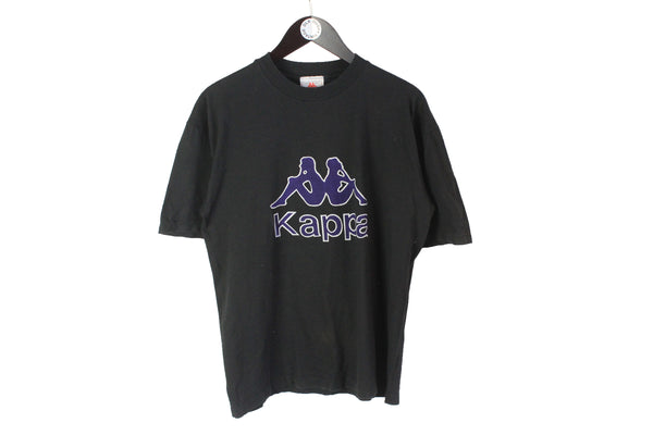 Vintage Kappa T-Shirt Small / Medium black big logo 90's cotton tee