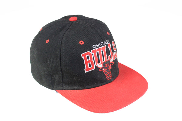 Vintage Chicago Bulls Cap Mitchell and Ness 90's black big logo hat