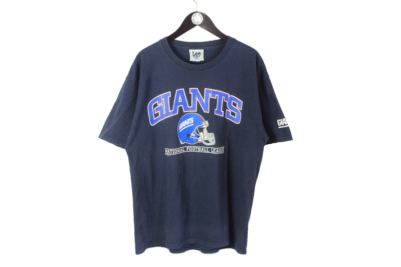Vintage Giants New York Lee T-Shirt XLarge navy blue NFL football 90s tee