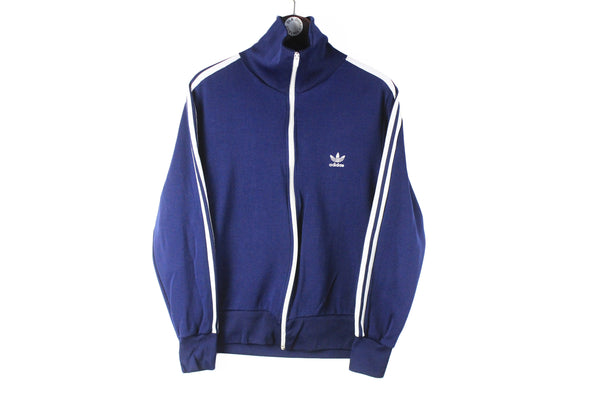 Vintage Adidas Track Jacket navy blue 80s retro sport style windbreaker jacket