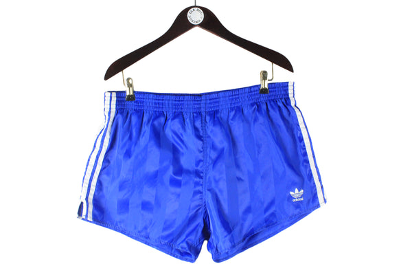 Vintage Adidas Shorts Large / XLarge 80s 90s retro blue sport style classic polyester shorts