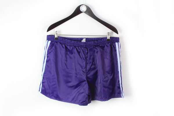 Vintage Adidas Shorts XXLarge purple 90's sport style athletic shorts