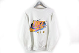 Vintage Nike Air Sweatshirt Small white big logo 90s sport jumper