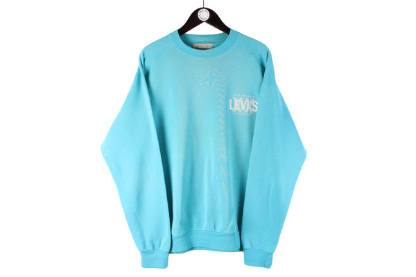 Vintage Levi's Sweatshirt Large / XLarge blue XX Levis logo crewneck 90s sport style USA jumper