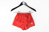 Vintage Adidas Shorts Women's XSmall / Small made in West Germany red 80s polyester shorts