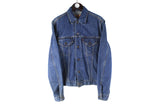 Vintage Levi's Denim Jacket Women's Large / XLarge blue 90s retro denim work wear jeans coat heavy cotton 