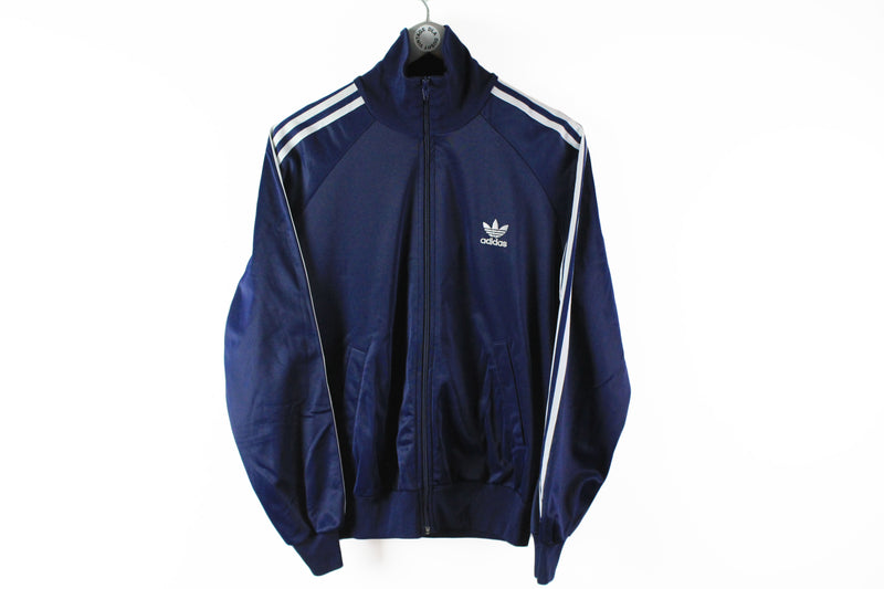 Vintage Adidas Track Jacket Small navy blue classic 90s sport jacket