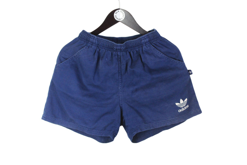Vintage Adidas Shorts Small blue cotton 90's sport style 