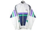 Vintage Adidas Track Jacket white purple 90s retro windbreaker sport style jumper