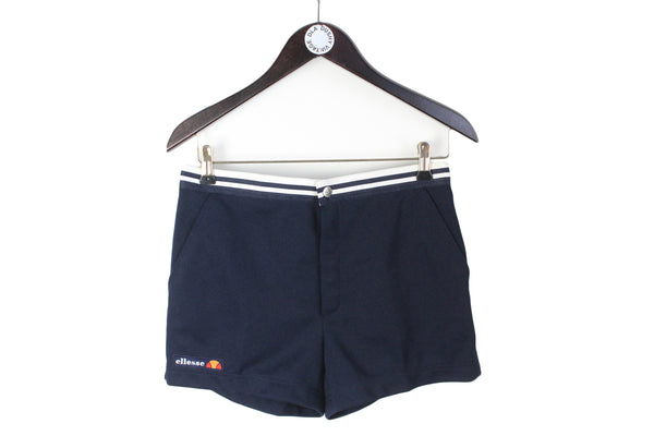 Vintage Ellesse Shorts Women's Medium tennis navy blue 90's sport style 