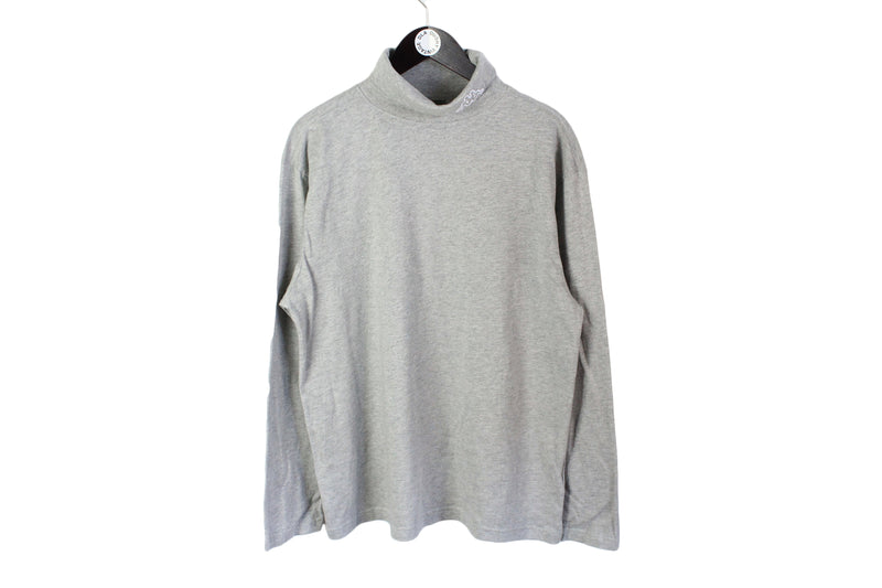 Vintage Kappa Turtleneck XLarge gray 90's sport style sweatshirt