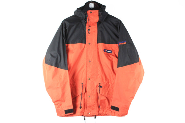 Vintage Berghaus Hurricane Jacket black orange mountain trek 90s retro outdoor windbreaker