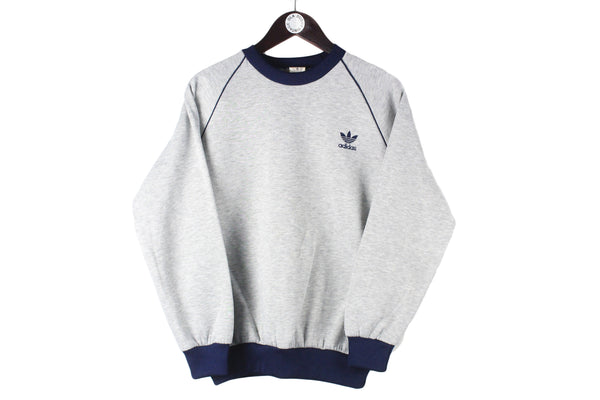  Vintage Adidas Sweatshirt gray 90s crewneck sport style jumper
