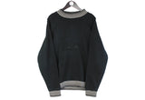 Vintage Bogner Sweatshirt black nature forest big logo 90s crewneck sport jumper made in Italy