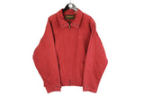 Vintage Timberland Jacket XLarge size red full zip coat classic style USA brand retro rare 90's 80's wear men's windbreaker