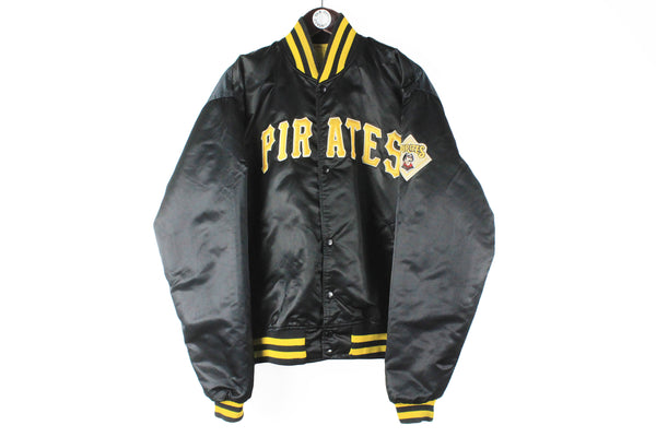 Vintage Pittsburgh Pirates Starter Jacket black MLB made in USA 90s retro baseball bomber snap buttons sport USA sport