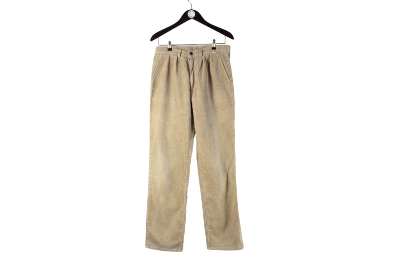 Vintage Levi's Corduroy Pants W 31 L 34 beige 80s retro made in Yugoslavia work wear USA brand 70s