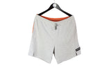 Vintage Adidas Streetball Shorts Medium / Large gray orange 90s cotton sport basketball shorts