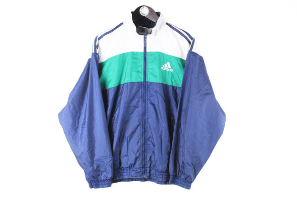 Vintage Adidas Track Jacket multicolor 90s retro sport windbreaker 