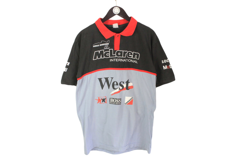 T-shirt vintage Mika Hakkinen F1 Team Racing taille Medium T-shirt vintage Mika Hakkinen F1 Team Racing taille Medium