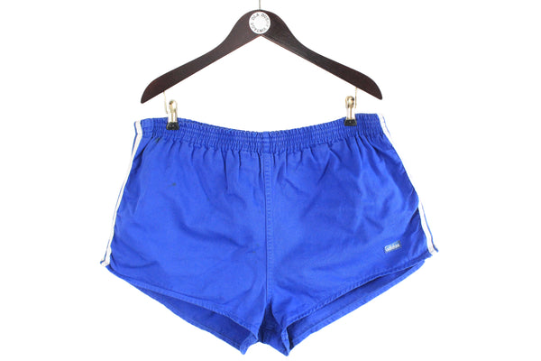Vintage Adidas Shorts cotton 80s blue retro style sports wear made in Austria