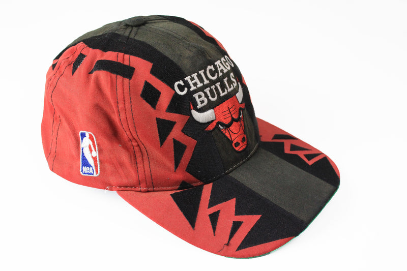 Vintage Chicago Bulls Cap black red NBA big logo 90s sport basketball hat