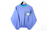 Vintage Louisiana Baseball Sweatshirt Small blue 80s made in USA blue classic colors 90s spirit crewneck jumper