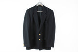 Vintage Christian Dior Blazer Large navy blue gold buttons retro style 90s jacket