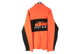 Vintage KTM Racing Fleece Full Zip XXLarge moto GP big logo orange bright 90s 00s retro sport moto GP grand prix sweater
