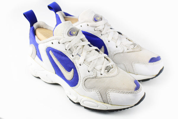 Vintage Nike Sneakers US 6.5 white blue 90s retro sport style trainers shoes