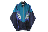 Vintage Adidas Track Jacket green blue 90s retro abstract pattern sport style classic windbreaker
