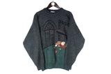 Vintage Burton Sweater Medium billiard crocodile embroidery logo 90s retro sport style jumper