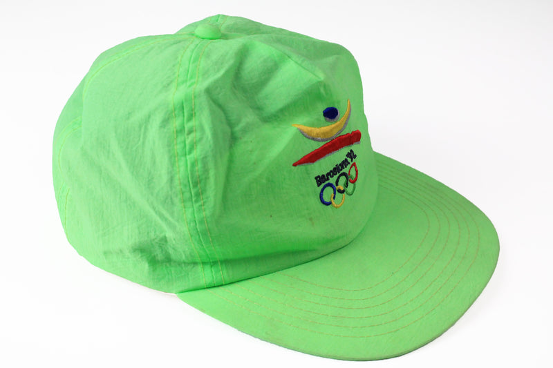 Vintage Barcelona 1992 Olympic Games Cap green 90s sport Spain hat