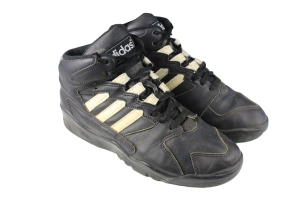 Vintage Adidas Sneakers US 8.5 black 90s retro sport style trainers shoes high top 90s basketball style