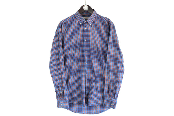 Our Legacy Shirt Large size men's classic luxury wear collared long sleeve plaid pattern button up