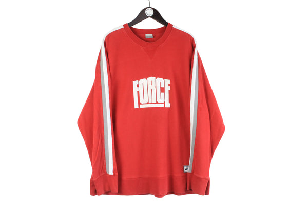 Vintage Nike Air Force Sweatshirt  red big logo crewneck 00s sport style basketball jumper