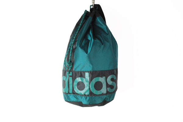 Vintage Adidas Bag green big logo backpack gym style bag